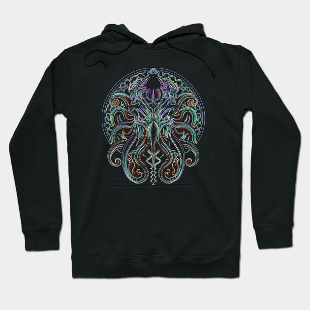 The Great Old One, Cthulhu - Neon #1 Hoodie by InfinityTone